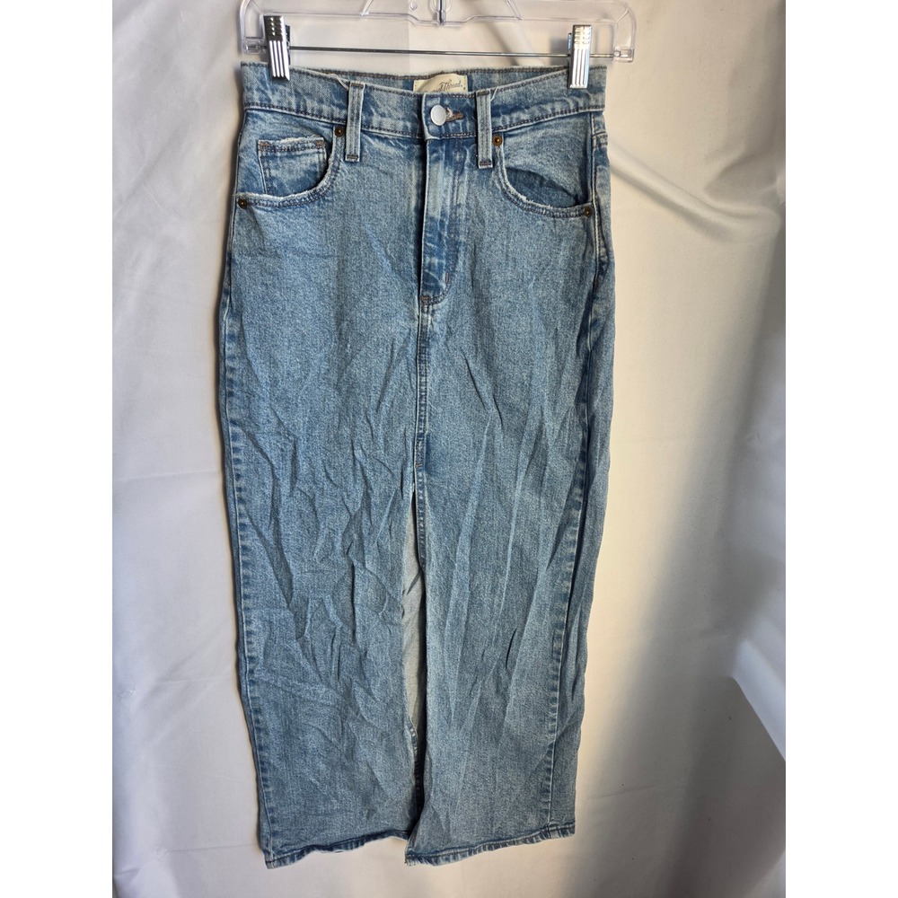 Universal Thread Skirt Womens  Denim Midi Blue Light Wash High Rise